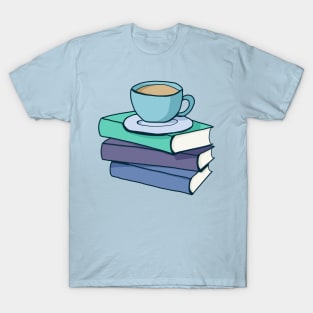 Stack of books with a hot drink T-Shirt